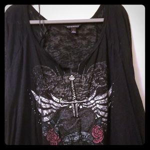 Rock & Republic 3x black burnout tee